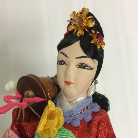 Oriental Souvenir Doll Figure 9.5" Female Japanese Chinese Geisha Asian (New) - Picture 8 of 12